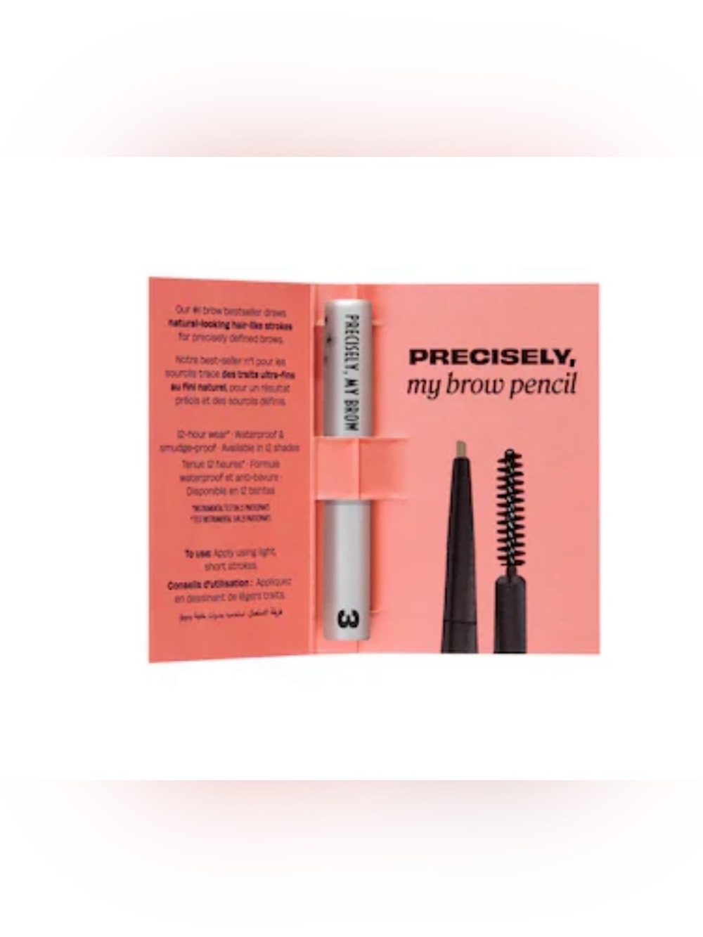 🌸BENEFIT COSMETICS Precisely, My Brow Pencil 3 Warm Light Brown .01 g